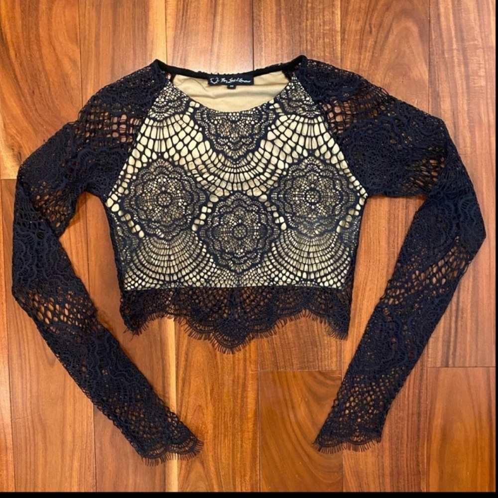 FOR LOVE & LEMONS Lace Crop Top - Picture 1 of 8
